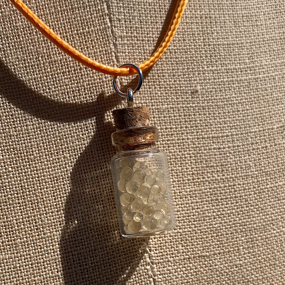 Handmade Shaker/Rattle Bottled-Up Emotions Necklace